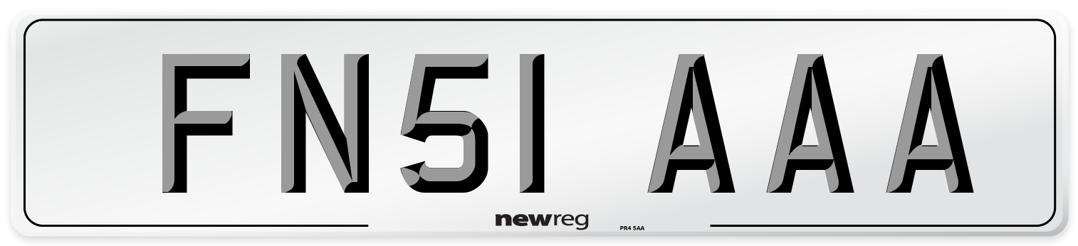 FN51 AAA Number Plate from New Reg
